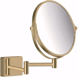 Miroir cosmétique mural matériau du cadre : métal / bronze brossé diamètre : 188 mm grossissement 3x, grossissement 1x tourna ...