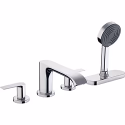hansgrohe Vivenis 1x robinetterie de bord de baignoire 4 trous Robinetterie de bord de baignoire de haute qualité : avec bec  ...