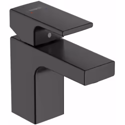Mitigeur de lavabo conception : noir mat montage monotrou levier de commande métallique ComfortZone 70 bec 89 mm jet normal a ...