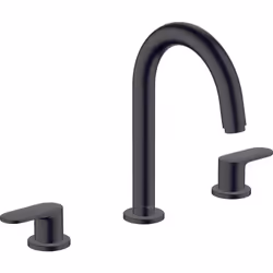 hansgrohe Vernis Blend 1x Mélangeur lavabo 3 trous avec vidage à tirette Mitigeur avec deux poignées séparées, bec haut et no ...