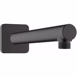 Bras de douche finition : noir mat matériau : laiton longueur : 240 mm installation murale version : angle 90° raccords filet ...