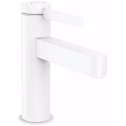 Mitigeur de lavabo Finoris 100 commande à levier cartouche en céramique jet laminaire EcoSmart pour économie d’eau avec bonde ...