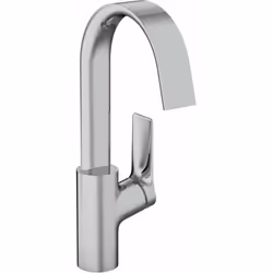 Mitigeur de lavabo Vivenis 210 avec bec pivotant commande à levier jet WaterfallStream bec rotatif sur 120° cartouche céramiq ...