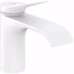 Mitigeur de lavabo Vivenis 80 commande à levier raccordement uniquement à l’eau froide cartouche en céramique jet WaterfallSt ...
