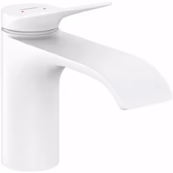 Mitigeur de lavabo Vivenis 80 commande à levier 1 jet : WaterfallStream EcoSmart pour économie d’eau cartouche céramique avec ...