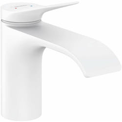 Vivenis - Mitigeur de lavabo 80, avec vidage, EcoSmart, blanc mat 75010700 - Hansgrohe