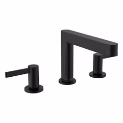 Mélangeur de lavabo 3 trous 110, bonde Push-Open Finoris noir mat