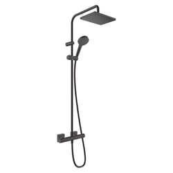 Colonne de douche thermostatique Vernis Shape 230 EcoSmart noir mat
