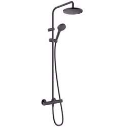 Colonne de douche thermostatique Vernis Blend 200 EcoSmart noir mat