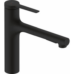 HANSGROHE Zesis M33 Mitigeur de cuisine 160 avec douchette extractible 2 jets noir mat 74801670