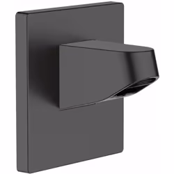 Raccord mural pour douche de tête Pulsify couleur : noir mat matériau : plastique avec rosace de recouvrement carrée raccorde ...