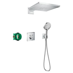 Colonne de douche encastrée thermostatique Hansgrohe ShowerSelect Square chromé