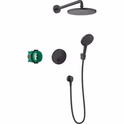 Pack encastré avec mitigeur thermostatique Raindance Ecostat S Noir mat