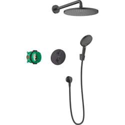 Hansgrohe - Croma Pack encastré avec mitigeur thermostatique Ecostat s Noir mat