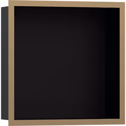 hansgrohe XtraStoris Individual 1x niche murale noir mat avec cadre design 300x300x100 mm Surface du corps noir mat profondeu ...