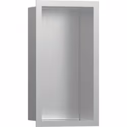 hansgrohe XtraStoris Individual 1x niche murale en acier inoxydable brossé avec cadre design 300x150x100 mm Surface du corps  ...