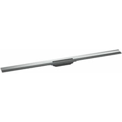 RainDrain Flex - Caniveau de douche linéaire avec grille en inox 1200, installation contre le mur, découpable, chrome 56054000 - Hansgrohe