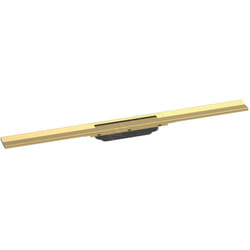 RainDrain Flex - Caniveau de douche linéaire avec grille en inox 800, pour montage libre, découpable, aspect d'or - Hansgrohe