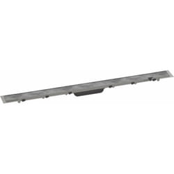 RainDrain Rock - Caniveau de douche linéaire 900, avec grille à carreler, inox 56032000 - Hansgrohe