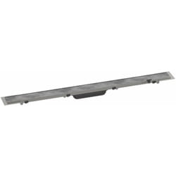 RainDrain Rock - Caniveau de douche linéaire 800, avec grille à carreler, inox 56031000 - Hansgrohe