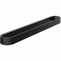 Porte-serviettes finition : noir mat matériau : plastique/ métal fixation dissimulée longueur : 581 mm portance : 6 kg peut ê ...