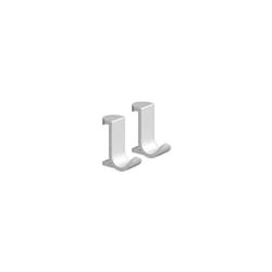 Crochets largeur 18 mm blanc mat