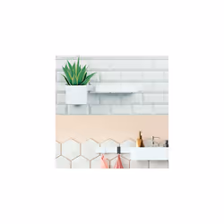 Corbeille de rangement profondeur 71 mm blanc mat