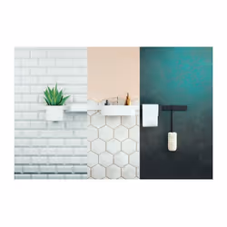 hansgrohe WallStoris barre murale 27904700 composé d'une bande de fixation Moulure décorative Le support matériel est en méta ...