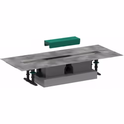 Ensemble complet de caniveau de douche linéaire uBox universal 600, pour installation standard compatible pour un kit supérie ...