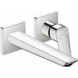 Mitigeur lavabo encastré mural chromé