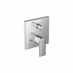 Caractéristiques du Set de finition pour mitigeur bain/douche encastré, Chrome, Hansgrohe Vernis Shape (71468000) : 2 sorties ...