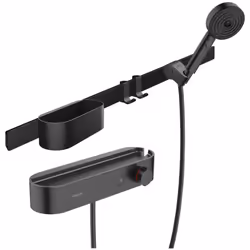 Description générale Votre ensemble de douche HANSGROHE WallStoris noir mat comprend une douchette, un thermostat de douche,  ...