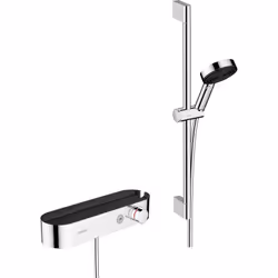 Votre kit bien-être : colonne de douche Pulsify Select 105 avec barre de douche de 0,65 m, thermostatique et jet PowderRain L ...