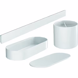 Lot de 4 accessoires pour la salle de bains Blanc mat WallStoris