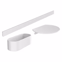 Lot de 3 accessoires pour la salle de bains WallStoris Blanc mat