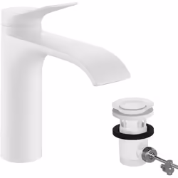 hansgrohe Vivenis 1x Mitigeur monocommande pour lavabo avec garniture de vidage à tirette saillie 146 mm Cette robinetterie e ...