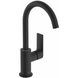 Rebris e - Mitigeur de lavabo avec vidage et bec orientable, noir mat 72576670 - Hansgrohe
