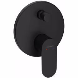 Mitigeur de baignoire encastré couleur : noir mat levier de commande métallique inverseur à retour automatique débit maximal  ...
