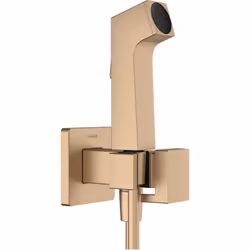 hansgrohe 1 x Bidette Douchette à main se compose de : Bidette douchette à main, robinet d'arrêt avec support de douche intég ...