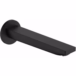 Bec déverseur de baignoire couleur : noir mat longueur du bec : 200 mm avec rosace installation murale débit maximal à 0,3 Mp ...