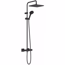 Le kit de douche mural Showerpipe 240 comprend douche de tête Crometta E 240 couleur : noir mat diamètre du pommeau de douche ...