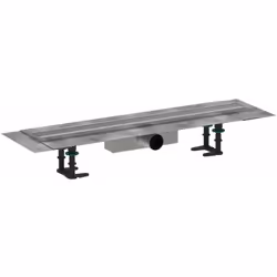 Kit complet de caniveau de douche pour installation standard matériau : inox brossé matériau de la grille : acier inoxydable  ...