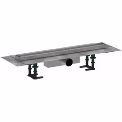 Kit complet de caniveau de douche pour installation standard pour l'insertion de carreaux la profondeur du carrelage : 12 mm  ...