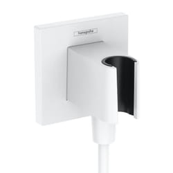 Support pommeau de douche avec raccordement Fixfit E blanc