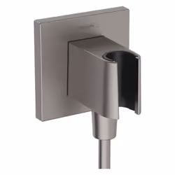 Caractéristiques techniques Coloris : noir chromé brossé Matériau : plastique Support mural fixe Pour flexible avec écrou con ...