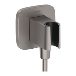 Hansgrohe - Support de douchette FixFit q Noir chromé brossé