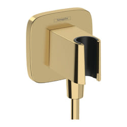 Support de douchette Hansgrohe FixFit q Aspect doré poli