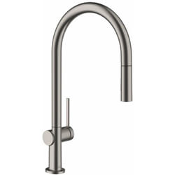 M54 - Mitigeur d'évier Talis avec douchette extractible, sBox, chrome noir brossé 72801340 - Hansgrohe