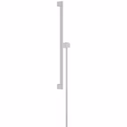 Barre de douche Unica S Puro 90 avec flexible de douche et support couleur: blanc mat matériau : métal/plastique hauteur : 95 ...