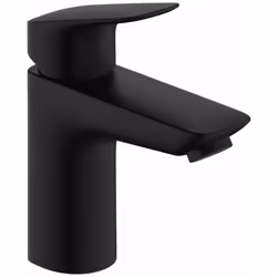 Mitigeur de lavabo à levier avec vidage couleur : noir mat hauteur du robinet : 163 mm longueur du bec : 108 mm zone de confo ...